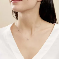 Collier Coeur Ktl Or Blanc Diamant