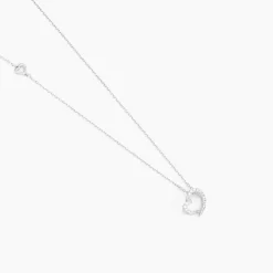 Collier Coeur Ktl Or Blanc Diamant