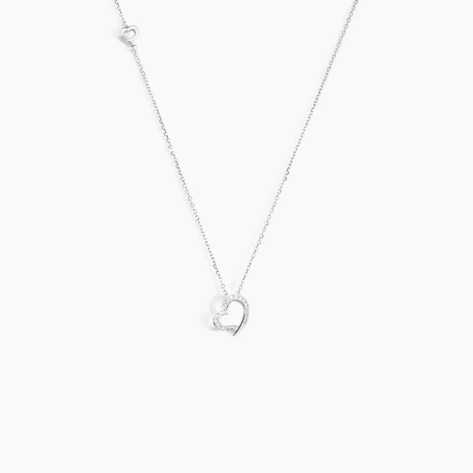 Collier Coeur Ktl Or Blanc Diamant