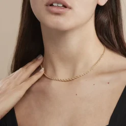 Marc Orian Colliers|Bijoux Femme > Collier Cordelia Danilo Maille Corde Or Jaune