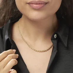 Marc Orian Colliers|Chaines Femme > Collier Cordelia Danilo Maille Corde Or Jaune