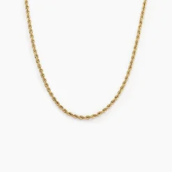 Collier Cordelia Maille Corde Or Jaune