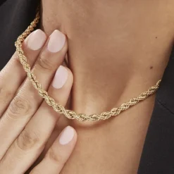 Marc Orian Colliers|Chaines Femme > Collier Cordelia Maille Corde Or Jaune