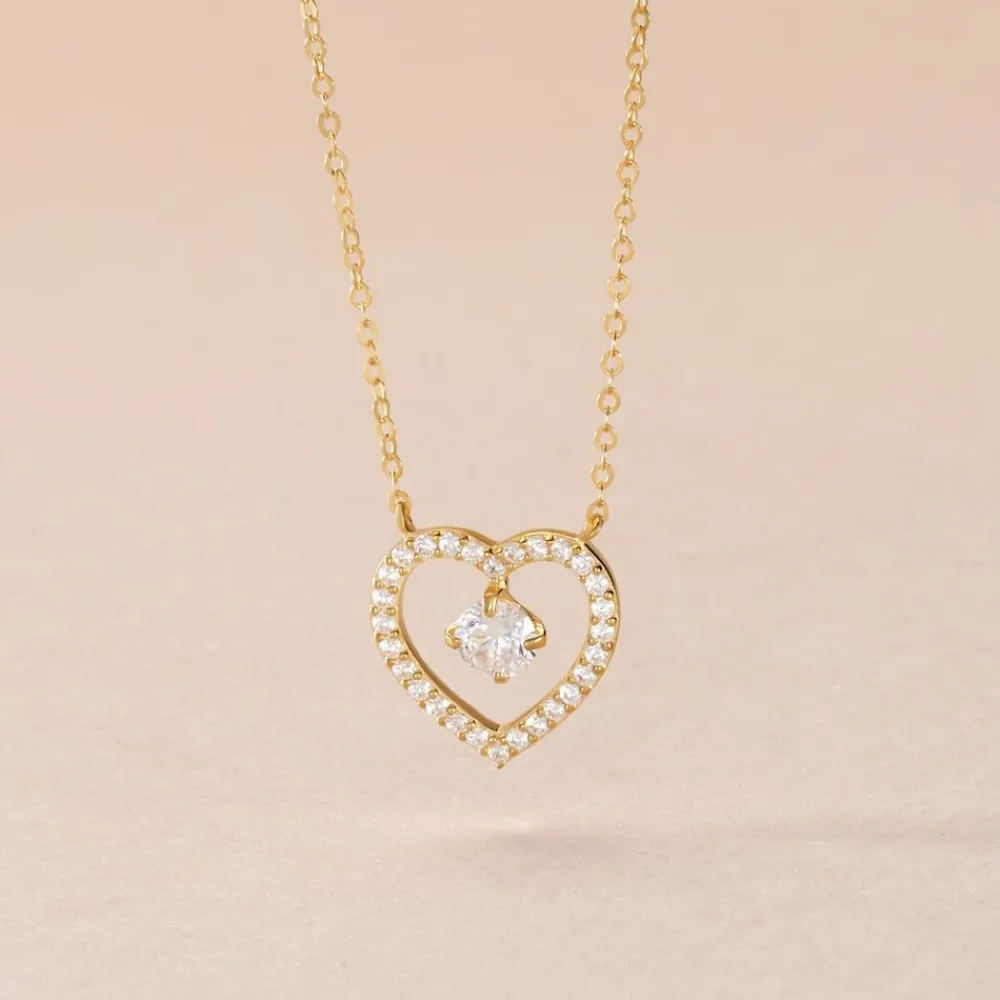 Marc Orian Colliers|Colliers Cœur > Collier Cortney Or Jaune Oxyde De Zirconium