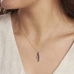 Marc Orian Colliers Diamant|Colliers > Collier Courbes Or Blanc Diamant