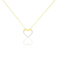 Collier Cœur Or Jaune Diamant