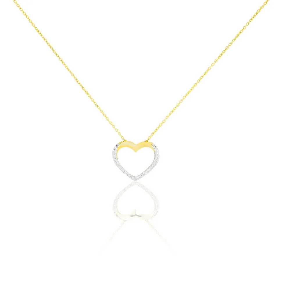 Collier Cœur Or Jaune Diamant