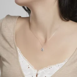 Marc Orian Colliers|Colliers Avec Pierres > Collier Daen Or Blanc Topaze Oxyde
