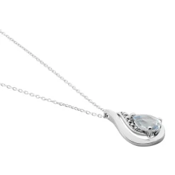 Marc Orian Colliers|Colliers Avec Pierres > Collier Daen Or Blanc Topaze Oxyde