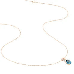 Marc Orian Colliers|Colliers Avec Pierres > Collier Dalia Or Rose Topaze Et Oxyde De Zirconium