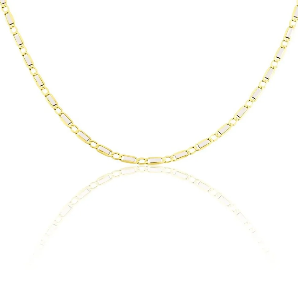 Collier Danae Plaquette Or Bicolore