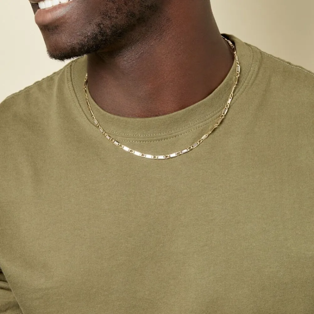 Marc Orian Colliers|Chaines Homme > Collier Danae Plaquette Or Bicolore