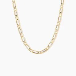 Marc Orian Colliers|Chaines Homme > Collier Danae Plaquette Or Bicolore