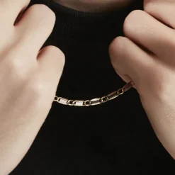 Marc Orian Colliers|Chaines Homme > Collier Danae Plaquette Or Bicolore
