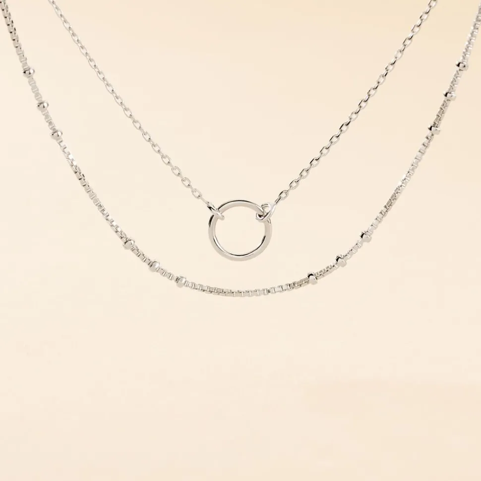 Collier Dayana Argent Blanc