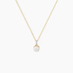 Marc Orian Parures De Mariage|Colliers > Collier Delight Or Jaune Perle De Culture Oxyde De Zirconium