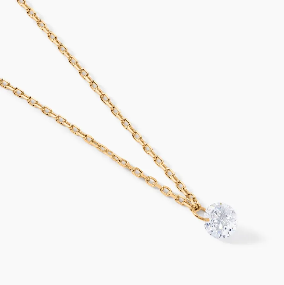 Collier Delma Plaqué Or Jaune Oxyde De Zirconium