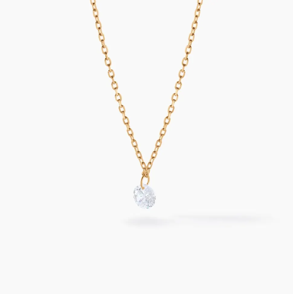 Collier Delma Plaqué Or Jaune Oxyde De Zirconium