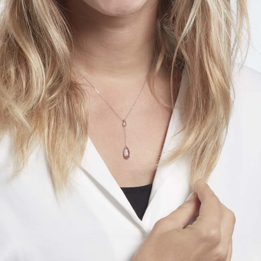 Marc Orian Colliers|Colliers Avec Pierres > Collier Dennis Or Blanc Amethyste or blanc amethyste violette
