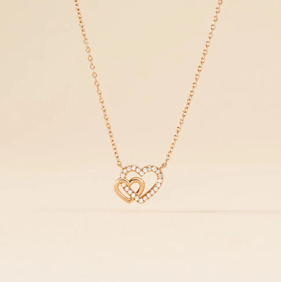 Collier Donatiane Argent Rose Oxyde De Zirconium