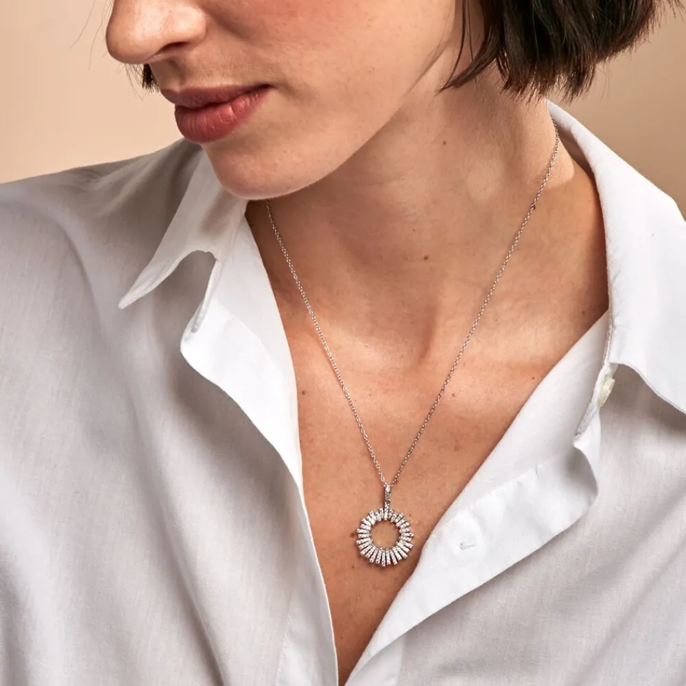 Marc Orian Colliers|Colliers Avec Pierres > Collier Doretta Argent Blanc Oxyde De Zirconium