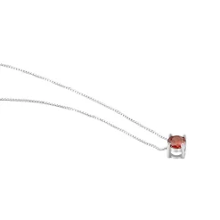 Marc Orian Colliers Fantaisie|Colliers > Collier Dwight argent blanc oxyde de zirconium rouge