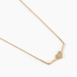 Marc Orian Colliers|Colliers Cœur > Collier Eclat D'amour Or Jaune Oxyde De Zirconium