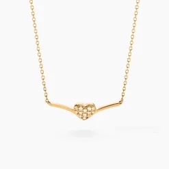 Marc Orian Colliers|Colliers Cœur > Collier Eclat D'amour Or Jaune Oxyde De Zirconium