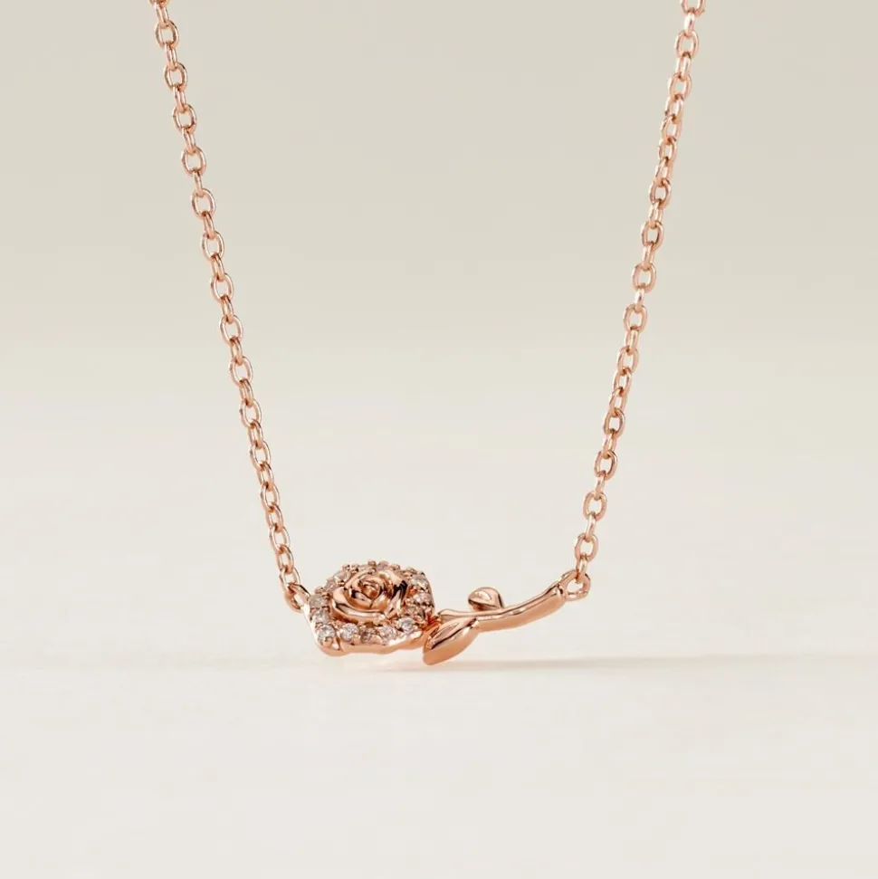 Collier Edenia Argent Rose Oxyde De Zirconium