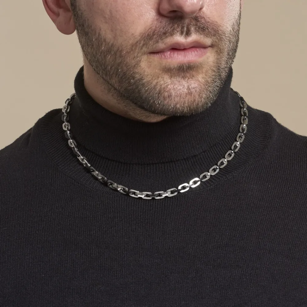 Marc Orian Colliers Fantaisie|Colliers > Collier Eirik Acier Bicolore