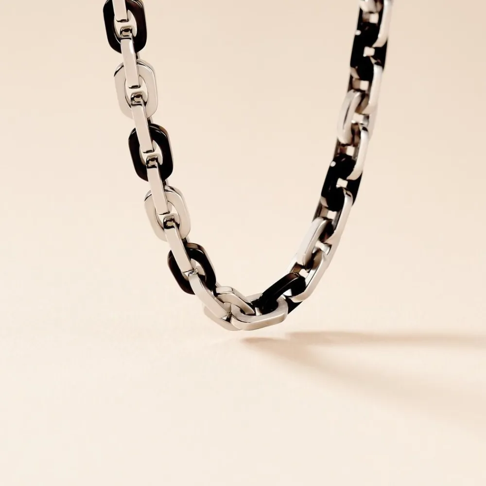 Marc Orian Colliers Fantaisie|Colliers > Collier Eirik Acier Bicolore