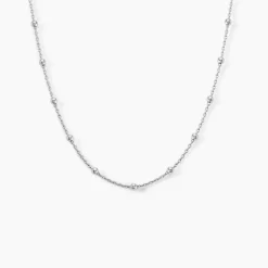 Collier Elea Argent Blanc
