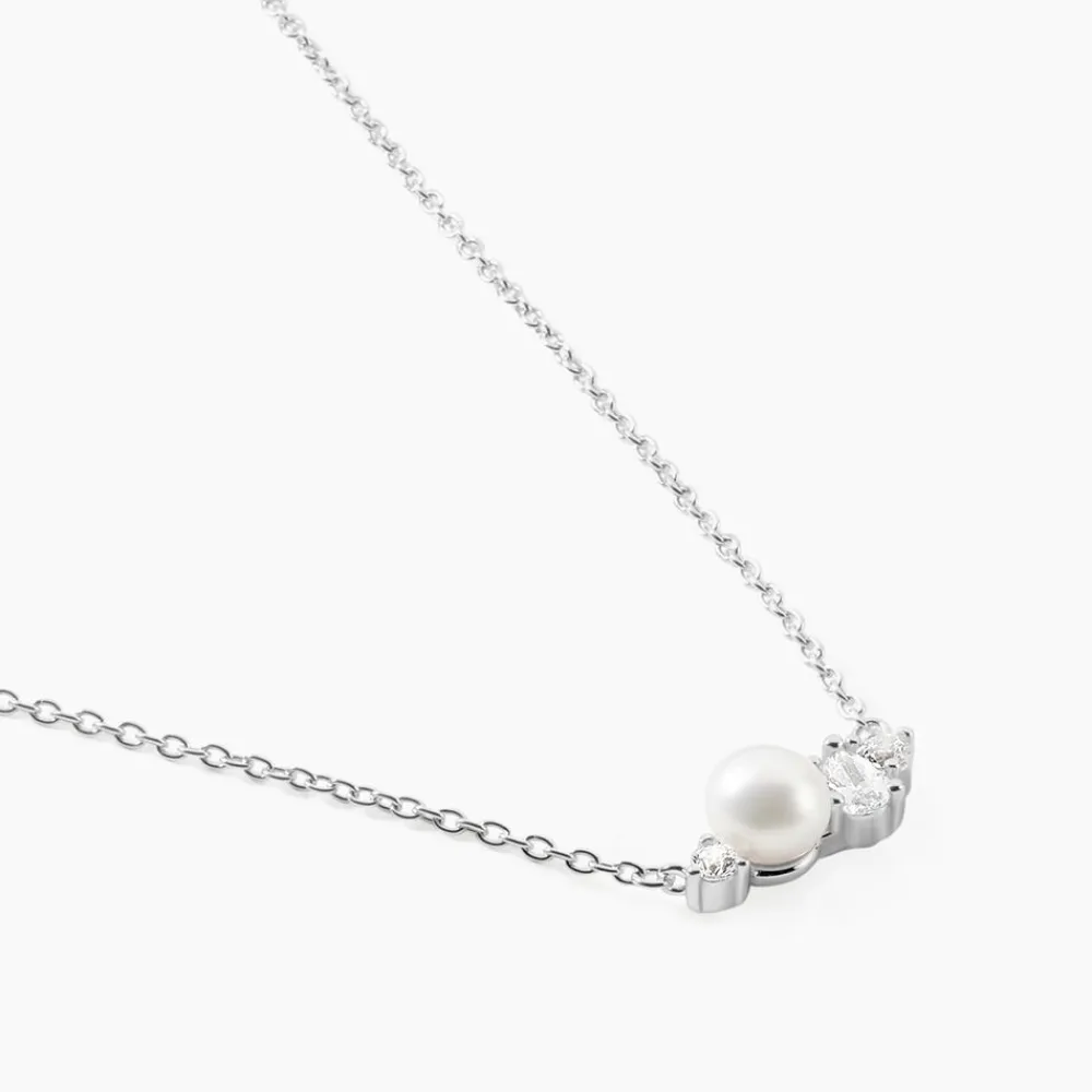Marc Orian Colliers Fantaisie|Colliers > Collier Elea Argent Blanc Perle De Culture Oxyde De Zirconium