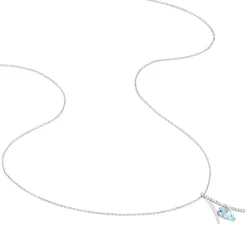 Marc Orian Colliers|Colliers Avec Pierres > Collier Electa Or Blanc Topaze Et Oxyde De Zirconium