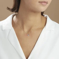 Marc Orian Colliers|Colliers Cœur > Collier Eliana Or Blanc Topaze Et Oxyde De Zirconium