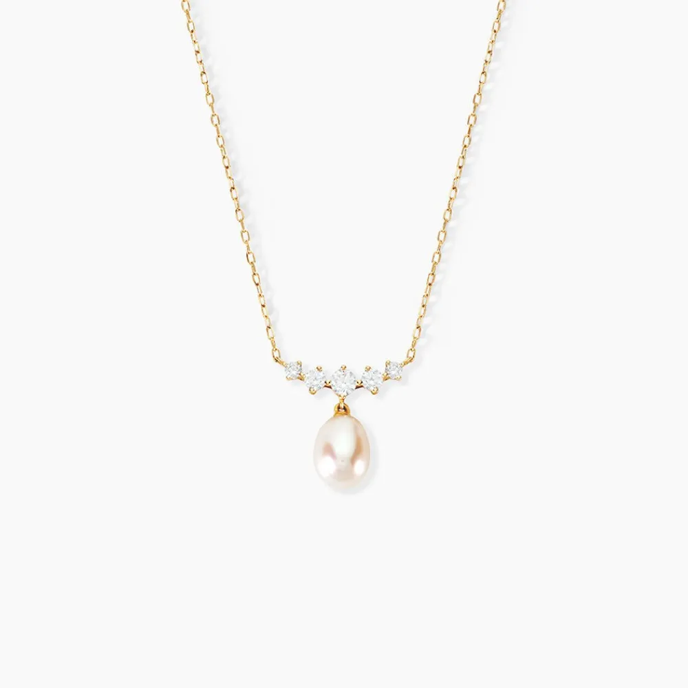 Marc Orian Colliers|Colliers Avec Pierres > Collier Elysia Or Jaune Perle De Culture Oxyde De Zirconium