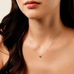 Marc Orian Colliers|Colliers Avec Pierres > Collier Emaria Or Jaune Emeraude