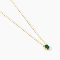 Marc Orian Colliers|Colliers Avec Pierres > Collier Emaria Or Jaune Emeraude