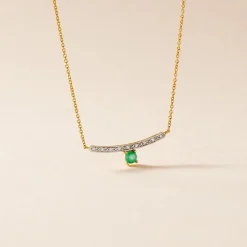 Marc Orian Colliers|Colliers Avec Pierres > Collier Emeald Is The New Black Or Jaune Emeraude Diamant
