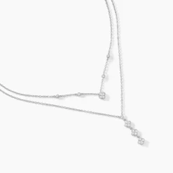 Marc Orian Colliers|Colliers Avec Pierres > Collier Emmie Argent Blanc Oxyde De Zirconium