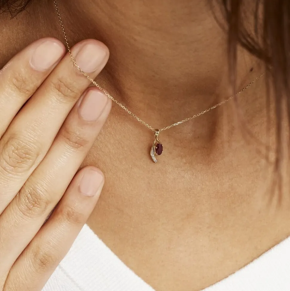 Collier Emotion Or Jaune Rubis Diamant