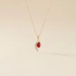 Collier Emotion Or Jaune Rubis Diamant