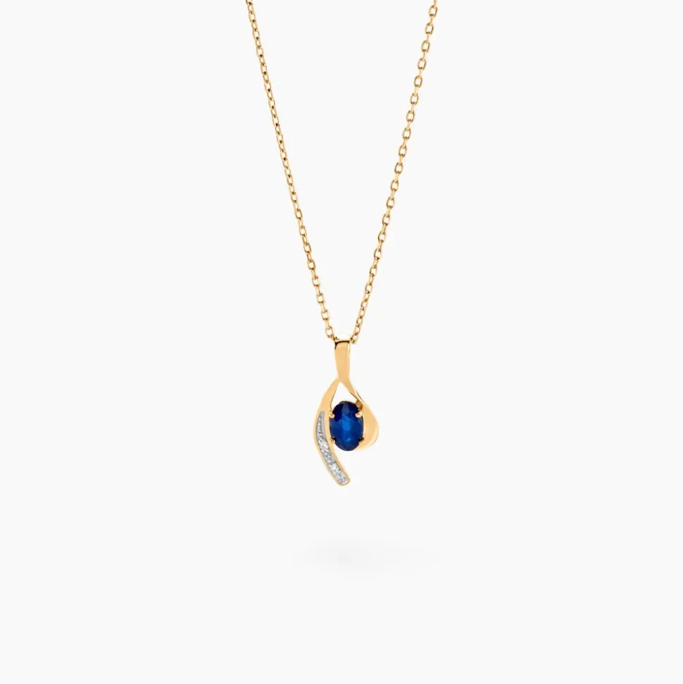 Collier Emotion Or Jaune Saphir Diamant