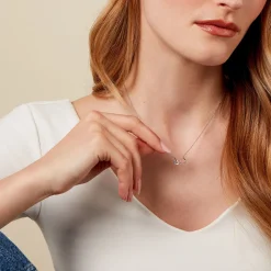 Collier Eryka Argent Blanc Oxyde De Zirconium