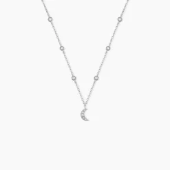 Collier Estrella Argent Blanc Oxyde De Zirconium