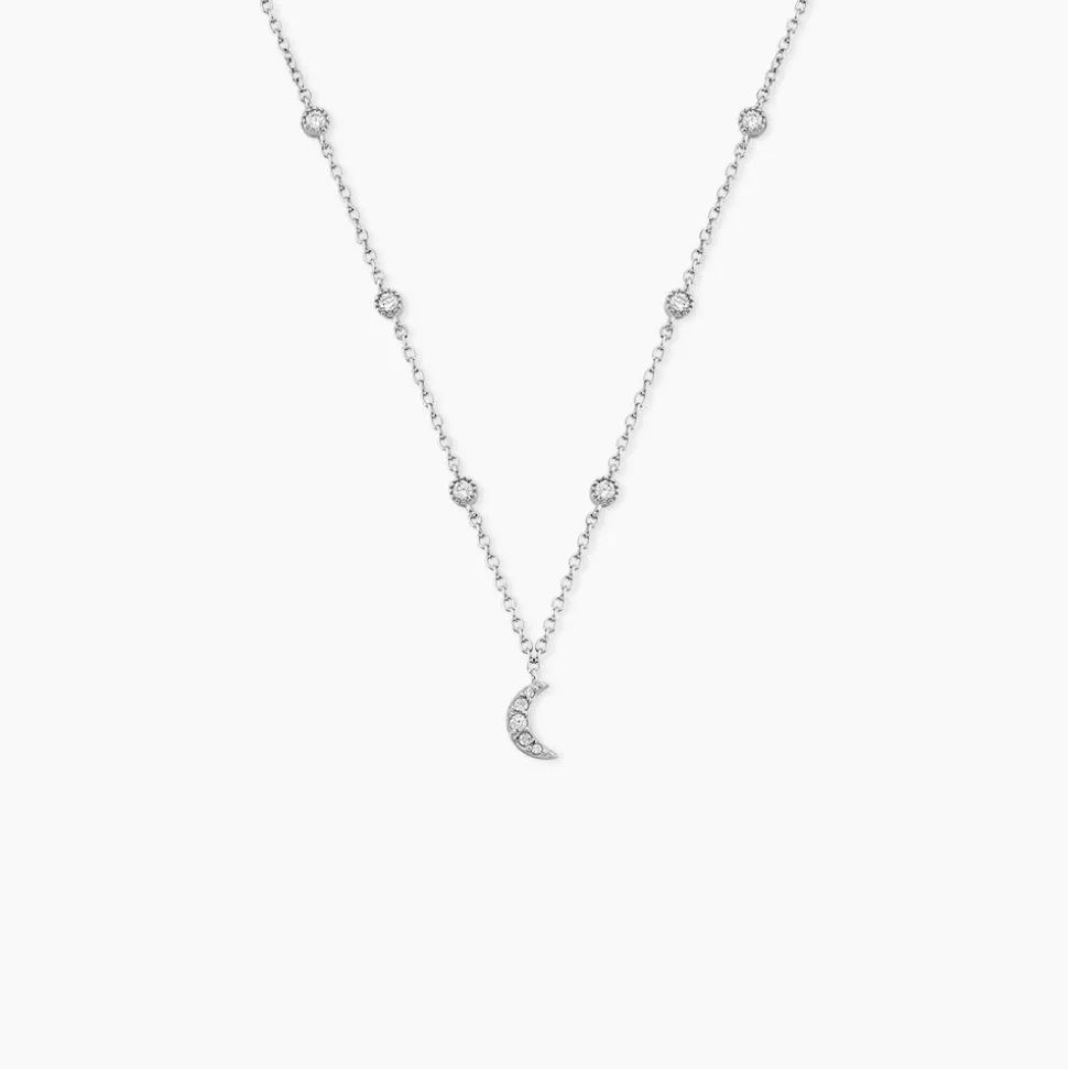 Collier Estrella Argent Blanc Oxyde De Zirconium