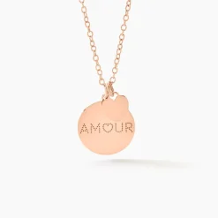 Collier Eternelle Argent Rose