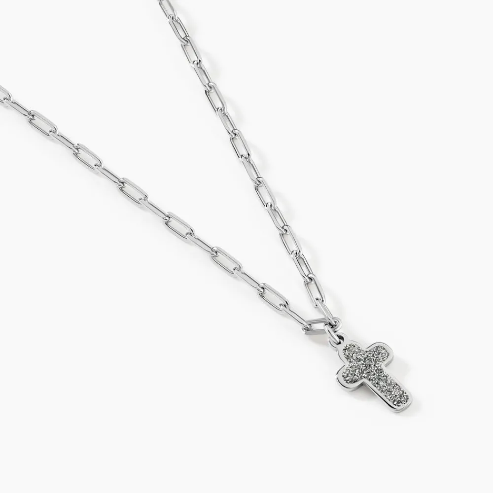 Marc Orian Colliers Fantaisie|Colliers > Collier Etincelante Argent Blanc