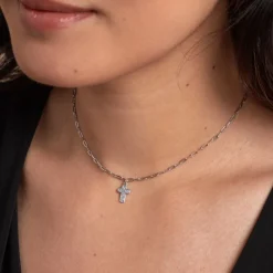 Marc Orian Colliers Fantaisie|Colliers > Collier Etincelante Argent Blanc