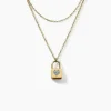 Collier Eva Acier Jaune Cristal